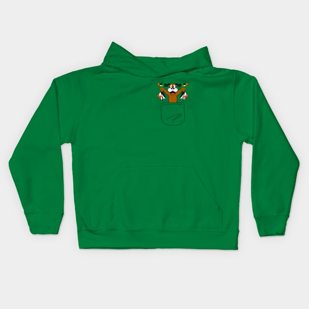 Duck Hunting Pocket Kids Hoodie by CCDesign